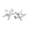 304 Stainless Steel Starfish Stud Earrings EJEW-K295-16P-2