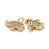 Brass Micro Pave Cubic Zirconia Pendants KK-K258-17G-RS-2