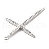 Brass Micro Pave Clear Cubic Zirconia Pendants KK-L228-01P-03-2