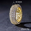 Brass Micro Pave Clear Cubic Zirconia Finger Rings for Women FS-WG796B2-05-3
