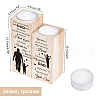 SUPERDANT Wooden Candle Holder and Candles Set AJEW-SD0001-13G-2