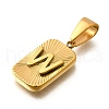 304 Stainless Steel Pendants STAS-S161-01W-G-2