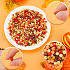 SOFPLATE Thanksgiving Day Theme 1500Pcs 5 Colors Opaque Acrylic Beads MACR-SP0001-01A-03-6