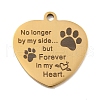 Valentine's Day PVD Vacuum Plating 201 Stainless Steel Pendants STAS-L079-24G-05-1