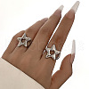 Star Alloy Adjustable Cuff Rings FS-WGD4FE5-05-1