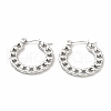 Non-Tarnish 304 Stainless Steel Curb Chain Shape Stud Earrings for Women X-EJEW-F283-02P-1