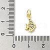 Real 18K Gold Plated Brass Pave Cubic Zirconia Pendants KK-M283-12A-02-3