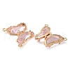 Brass Pave Faceted Glass Connector Charms FIND-Z020-03Q-2