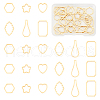 Unicraftale 36Pcs 6 Styles 304 Stainless Steel Linking Rings STAS-UN0060-53-1