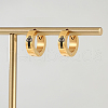 Minimalist Hip-hop Style Cross Stainless Steel Hoop Earrings YA3069-3