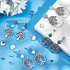 SUNNYCLUE 80Pcs 4 Styles Rhombus & Flat Round & Donut Stainless Steel Stud Earring Findings STAS-SC0006-59-4