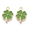 Rack Plating Alloy Enamel Pendants ENAM-N055-088-08LG-2