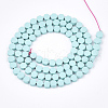 Spray Painted Non-magnetic Synthetic Hematite Beads Strands G-T116-03A-08-2