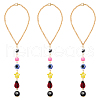 CREATCABIN 3Pcs Evil Eye Plastic with Iron Pendant Decorations HJEW-CN0001-26-1