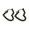 Heart 304 Stainless Steel Hoop Earrings for Women STAS-A057-19EB-1