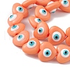 Evil Eye Resin Beads Strands RESI-F040-01G-3