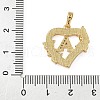 Brass Micro Pave Cubic Zirconia with Shell Pendants KK-Z115-14G-4
