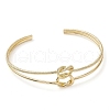 Brass Wire Wrap Knot Cuff Bangles BJEW-D039-38G-2
