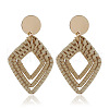 Alloy Rattan Woven Dangle Stud Earrings FS-WGA068A-01-2