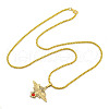 201 Stainless Steel Pendant Necklaces NJEW-H030-06G-2