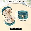 Portable Travel Round Velvet Jewelry Set Storage Zipper Boxes CON-TAC0001-11A-13