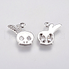 Brass Micro Pave Cubic Zirconia Charms KK-A144-048P-2