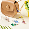 Angel Glass & Alloy Pendant Decoration HJEW-TAC0055-15