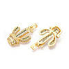Brass Micro Pave Cubic Zirconia Pendants KK-N257-72G-2