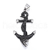 316 Surgical Stainless Steel Pendants STAS-F085-01AS-1