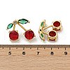 Cherry Brass Micro Pave Cubic Zirconia Stud Earrings EJEW-F895-26B-G-5