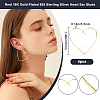Beebeecraft 2 Pairs 925 Sterling Silver Ear Studs EJEW-BBC0001-46G-2