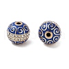 Golden Plated Alloy Rhinestone Beads FIND-E046-09G-01-2