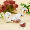Wooden Cute Bird Carving Ornaments DJEW-WH0015-44B-3