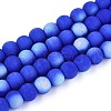 Frosted Opaque Glass Beads Strands GLAA-T032-P6mm-MBB11-1