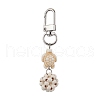 Synthetic Turquoise Beaded Round & Sea Turtle Pendant Decorations HJEW-JM03101-03-2