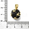 Rhinestone Brass Pendants KK-D295-03G-3