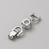 Extender Clasps Brass Cubic Zirconia Fold Over Extension Clasps Golden and Platinum Watch Band Extension Clasps  KK-WH20004-02B-P-2