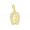 Brass Micro Pave Cubic Zirconia Virgin Mary European Dangle Charms KK-D325-27G-02-1