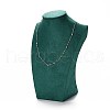 Bust Wood Covered with Microfiber Necklace Display Stands NDIS-F003-01A-1