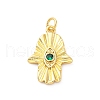 Brass Micro Pave Cubic Zirconia Pendants KK-D325-50G-1