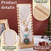 Bamboo Wood Jewelry Collection Necklace Display Stand ODIS-WH0005-06-3