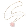 Handmade Glass Seed Beaded Star Pendant 304 Stainless Steel Cable Chain Necklaces for Women NJEW-MZ00118-01-4