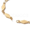 304 Stainless Steel Rhombus Link Chain Bracelet Making AJEW-JB01320-01-2