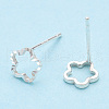 925 Sterling Silver Hollow Plum Blossom Stud Earrings STER-T005-10-1