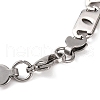 Tarnish Resistant 201 Stainless Steel Mariner Link Chain Bracelets BJEW-B078-54P-3