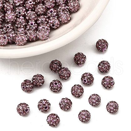 Polymer Clay Rhinestone Beads RB-A053-4mm-10-1