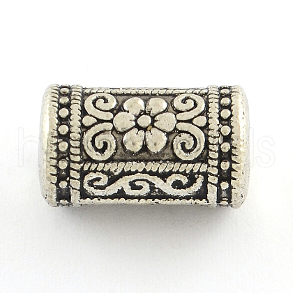 Column with Flower Pattern Alloy Beads TIBE-R294-023-1