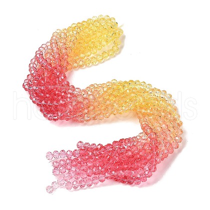 Transparent Painted Glass Beads Strands X1-DGLA-A034-T6mm-A07-1