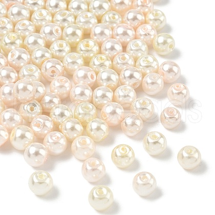 Baking Painted Pearlized Glass Pearl Round Beads HY-XCP0001-26-1