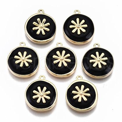 Brass Enamel Pendants KK-R114-15-NF-1